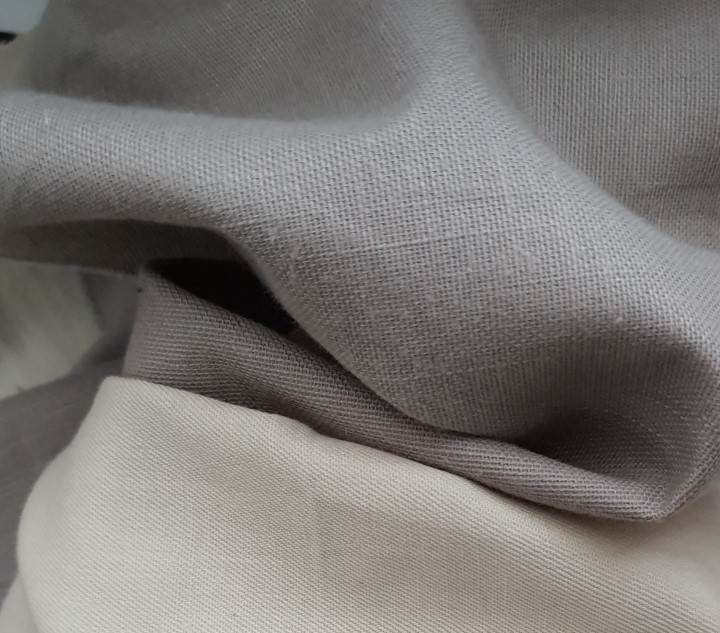 tissu taupe associé beige