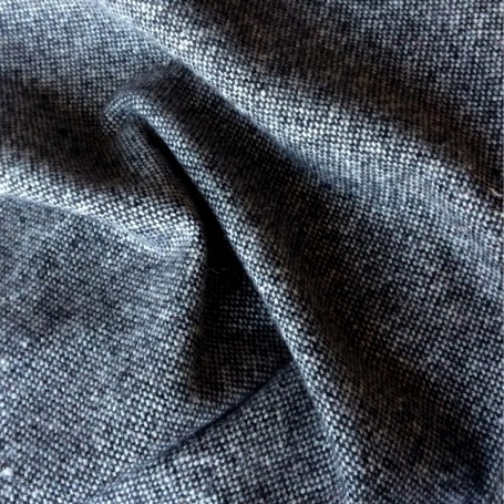 Tissu rideaux au mètre tissu tweed laine donegal tissu chiné blanc et noir